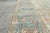 Antique Distressed Heriz Rug – Handwoven Wool on Cotton, Faded Blue & Terracotta Medallion Carpet -7' 11'' X 11' 2'' For Sale - Image 15 of 18