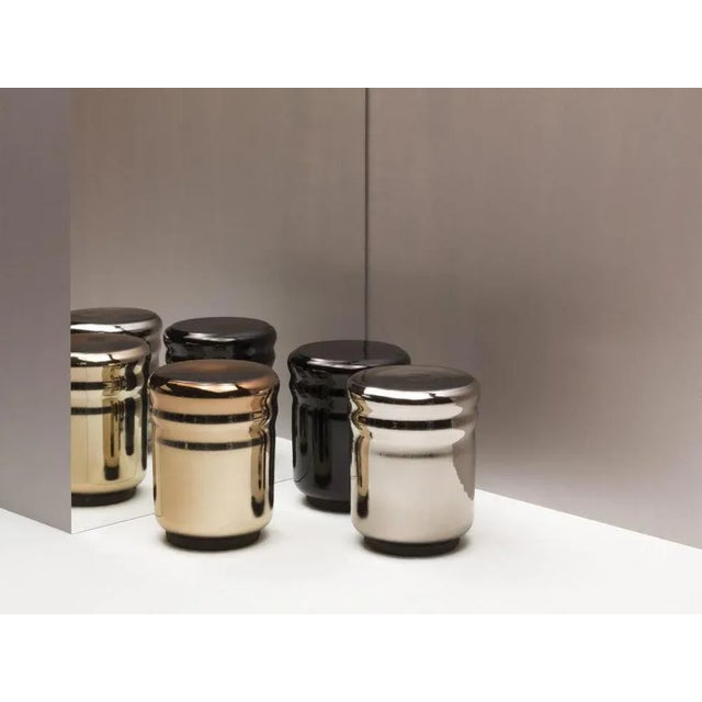 Contemporary Eggplant Wave Stool by Haymann Editions For Sale - Image 3 of 7