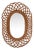 Sharland England Woven Rattan Oval Mirror For Sale