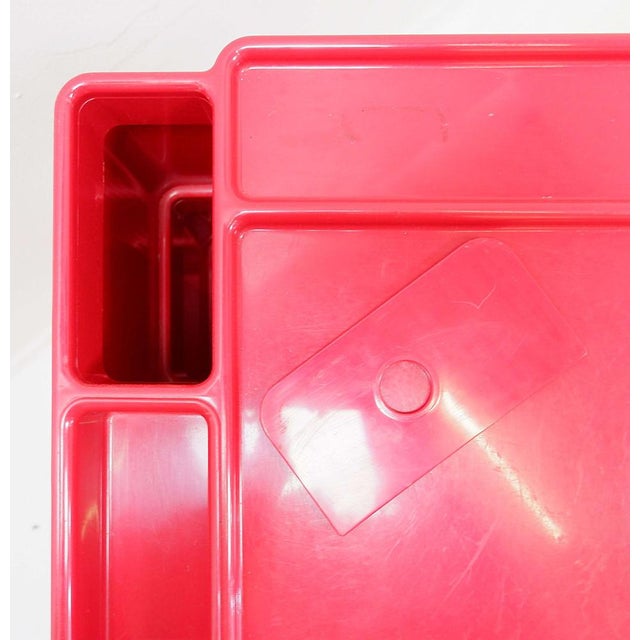 Red Vintage Artist's Trolley by Giovanni Pelis for Neolt Superstile, 1960s For Sale - Image 8 of 16