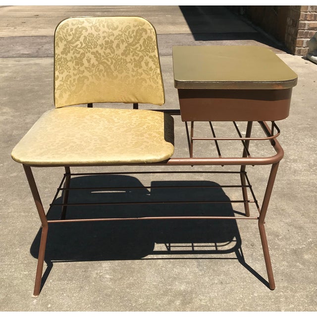 Mid Century Gossip Bench Or Telephone Bench Chairish