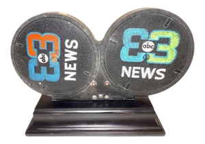 1950s Historic Sculptural Decorative Display Mitchell Motion Picture Tv News Film Mounted for Decor Display