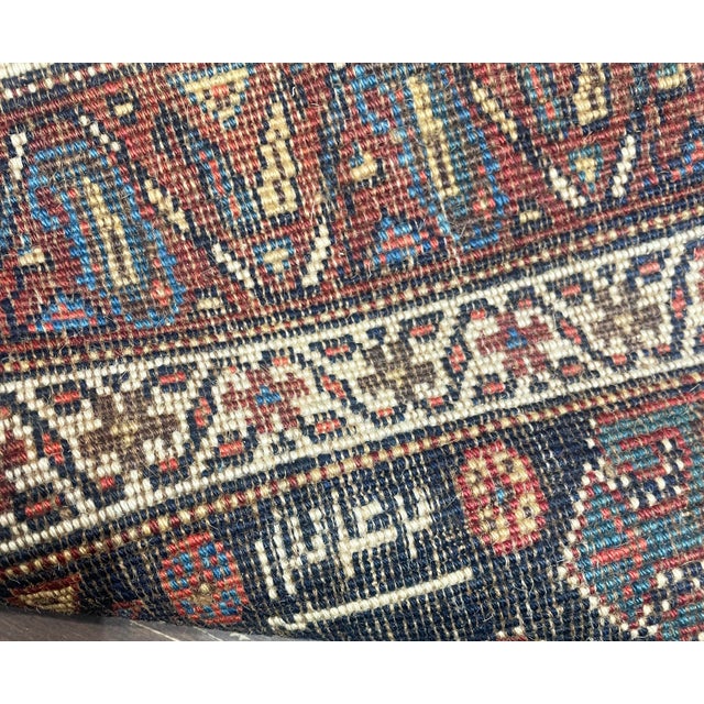 This is a beautiful antique Persian Afshar rug, woven by the renowned Afshar tribes of southeastern Persia. It features a...