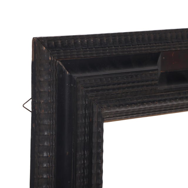 Wood Pair of Italian Ebonized Frames in the Dutch Style, C. 1940 For Sale - Image 7 of 7