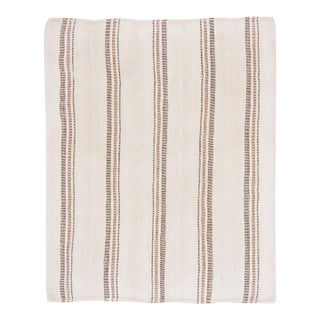Vintage Turkish Kilim Hemp Rug With Brown Stripes by Rug & Kilim, 1950-1959 For Sale