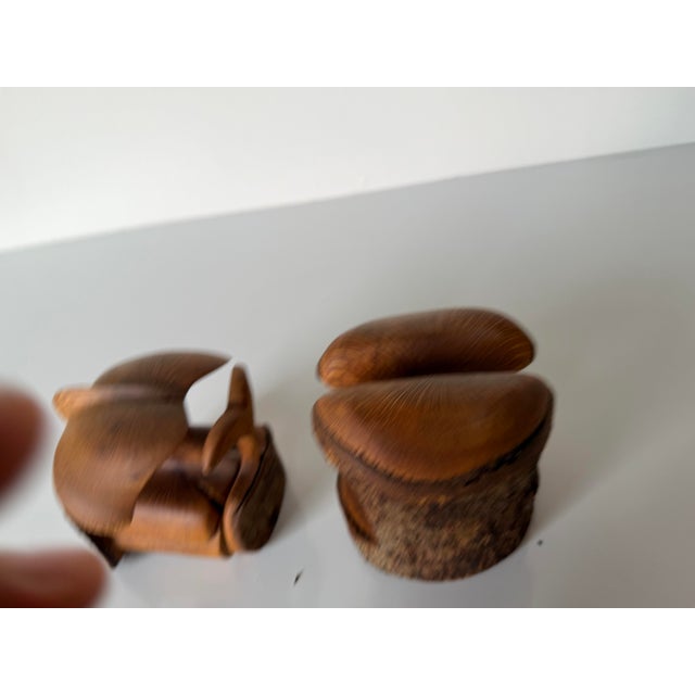 1990s 1990's Vintage Hand-Carved Wood Puzzle Box Sculpture, Signed For Sale - Image 5 of 12