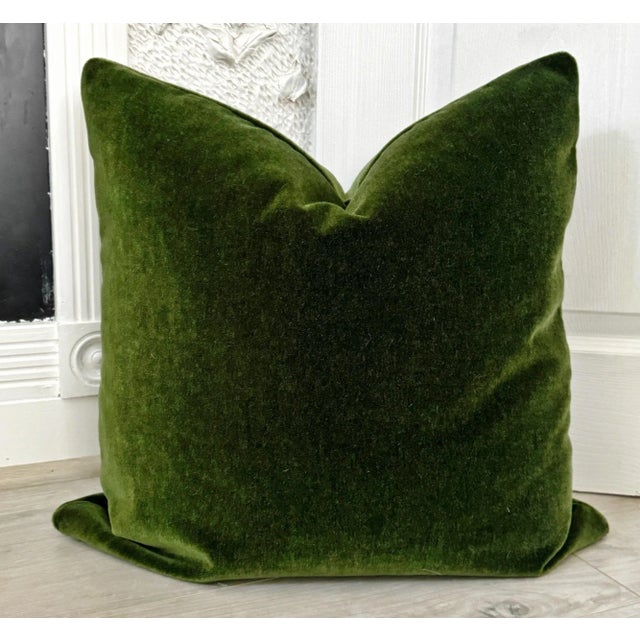 Custom made mohair pillows in Forest Green. This genuine 100% mohair is plush & comfy, a substantial weight, and wears...