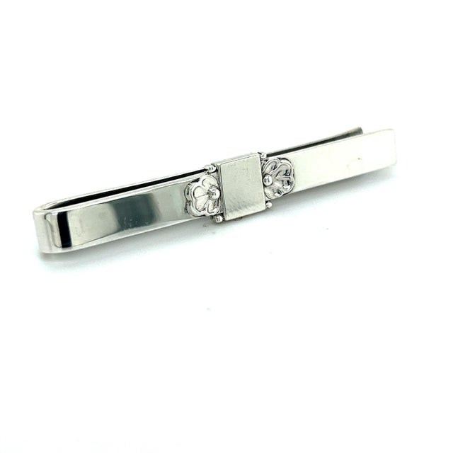 1990s 1990s Georg Jensen Estate Mens Tie Bar 2.5" Silver For Sale - Image 5 of 9
