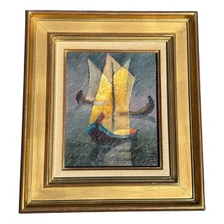 Louis Toffoli, The Floaters, 20th Century, Oil Painting on Canvas For Sale