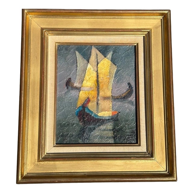 Louis Toffoli, The Floaters, 20th Century, Oil Painting on Canvas For Sale