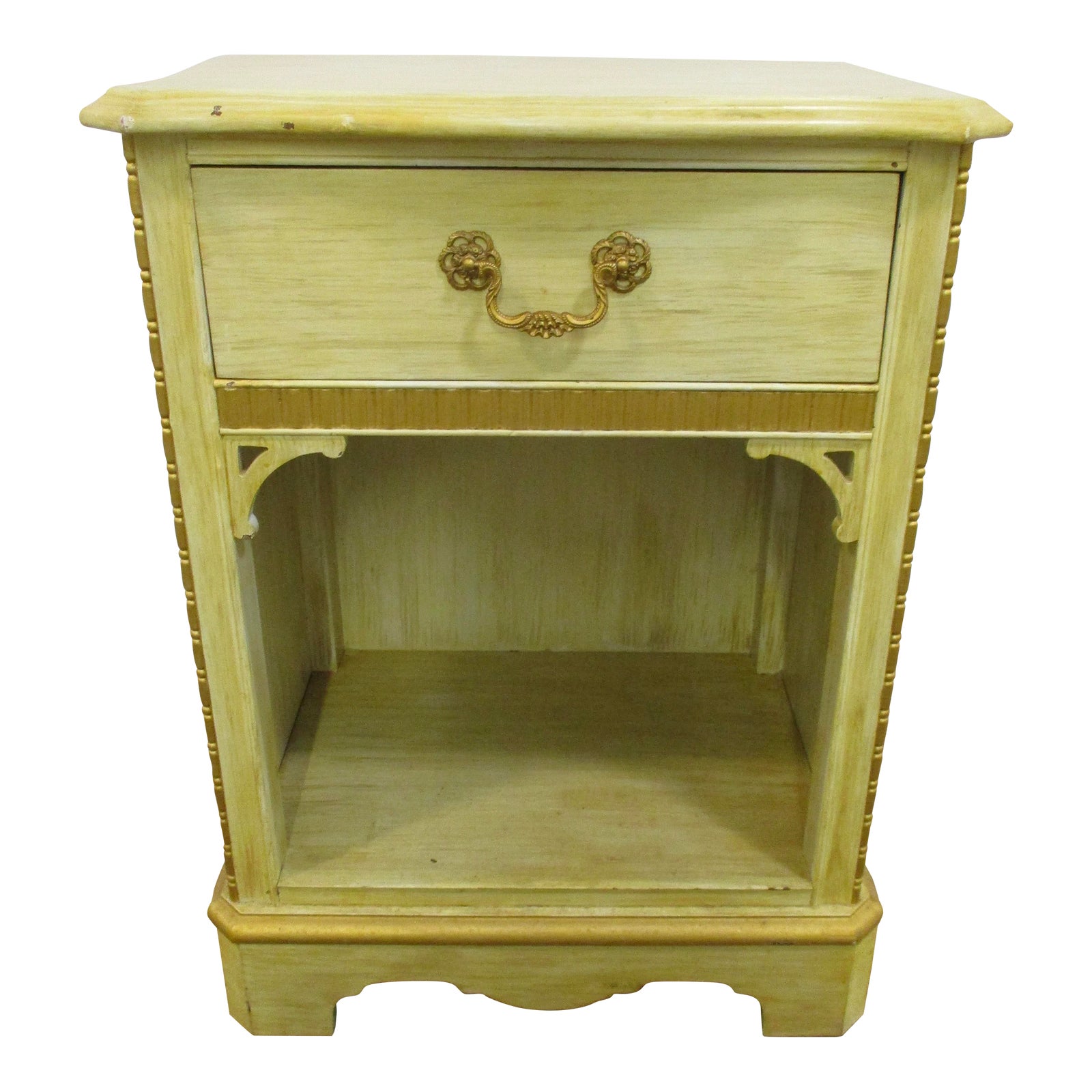 Vintage Painted Yellow and Gilt Harper Furniture French Provincial