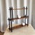 Antique French bobbin wall mounted shelf made of cherry wood. True 19th century country feeling provided by the dark...