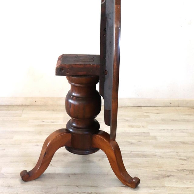 Antique Inlaid Walnut Tilt-Top Table, 1800s For Sale - Image 9 of 10