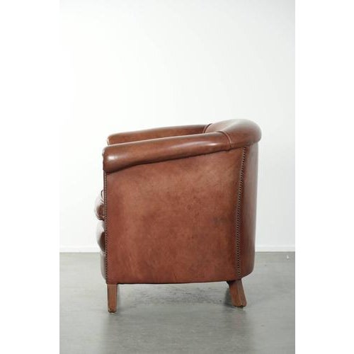 1990s Club Chair in Cowhide Leather For Sale - Image 5 of 13