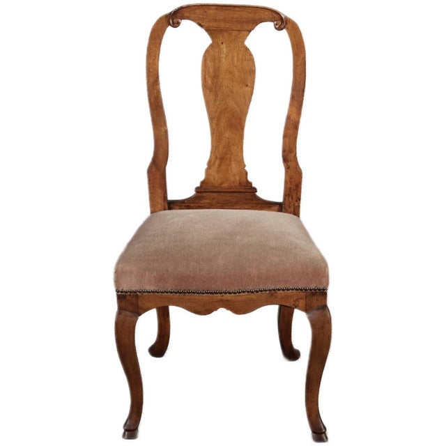 Wood Antique Baroque Chairs in Walnut, 1800, Set of 2 For Sale - Image 7 of 18