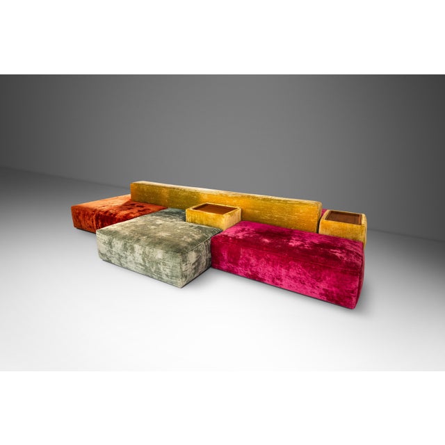 2000 - 2009 Mid-Century Italian Modern Modular Rainbow Double Sided Sofa / Sectional by Vibieffe, Italy, Circa 2000s For Sale - Image 5 of 12