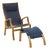 Vintage "Eva" Lounge Chair With Footrest For Sale