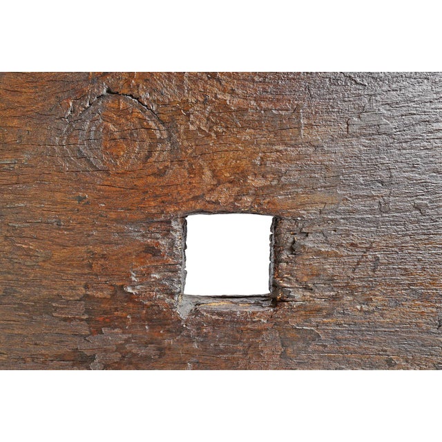 Mid 20th Century Vintage Wood Wheel on Stand For Sale - Image 5 of 5