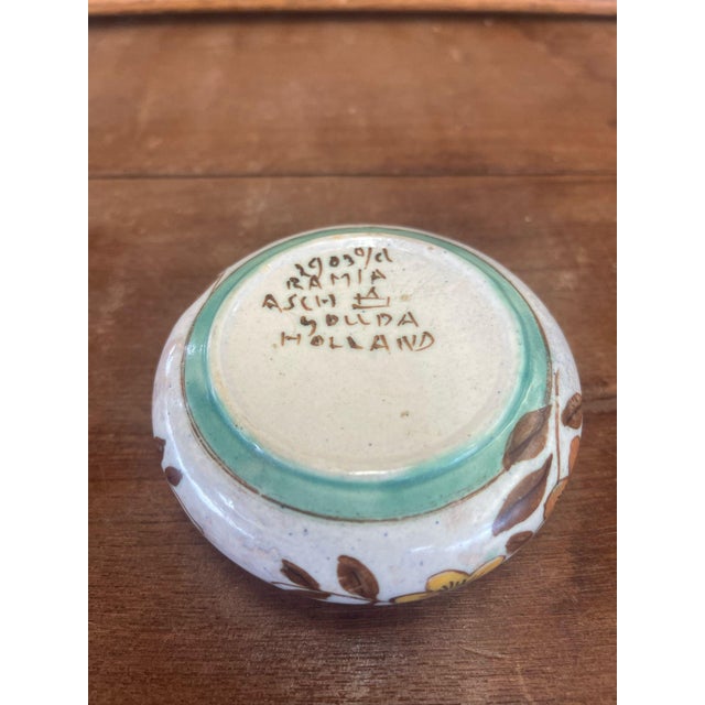 Ceramic Antique Ceramic Hand Painted Bowl Imported From Holland. Circa 1903 For Sale - Image 7 of 8