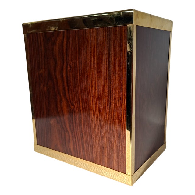 Vintage Umbrella Stand in Briar Wood with Gilt Finishes, 1990s For Sale