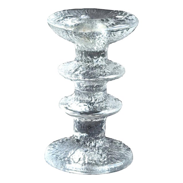 1970s Art Glass Candlestick Designed by Timo Sarpaneva for Iitala For Sale