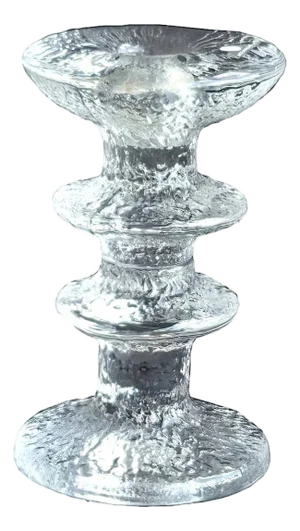 1970s Art Glass Candlestick Designed by Timo Sarpaneva for Iitala