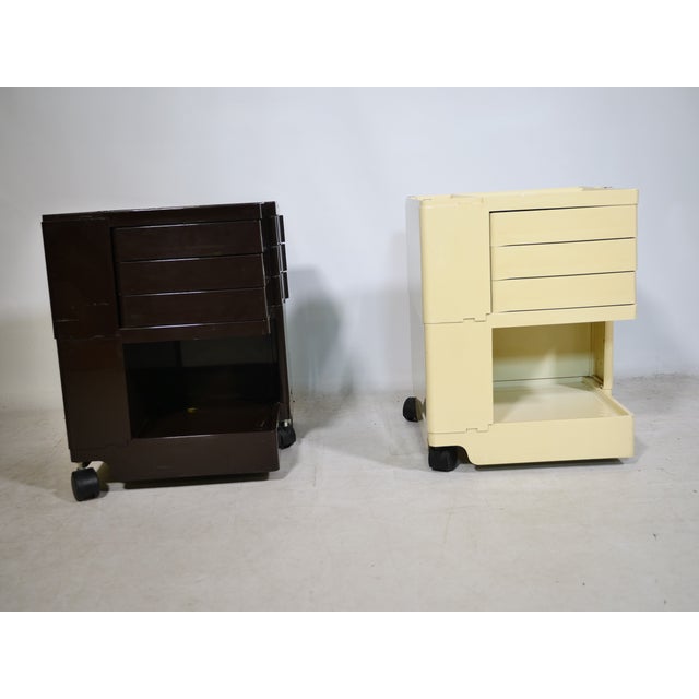 1970s Space Age Plastic Rolling Container by Joe Colombo, 1970, Set of 2 For Sale - Image 5 of 13
