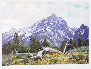 Conrad Schwiering Lithograph - Tapestry of Spring
