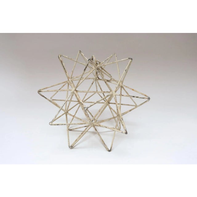 1970s Vintage Rustic Farmhouse Soldered Metal Moravian Star / Geometric Star Ornamental Decoration For Sale - Image 5 of 12