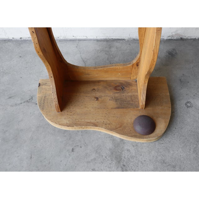 Wood Handcrafted Rustic Pine Hall Stand Mirror For Sale - Image 7 of 10