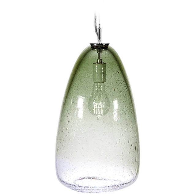 Tempo Summit Pendant Light from the Fizz Collection in Emerald For Sale - Image 4 of 4
