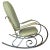 Hollywood Regency Mid-Century Hollywood Regency Style Polished Nickel Scroll Rocking Chair For Sale - Image 3 of 12