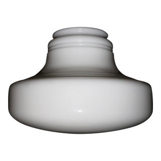 1930's School House 14" Ceiling Light W/Mounts, 10 Inches High For Sale