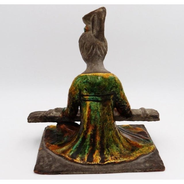 Mid-Century Italian Ceramic Musician Bookends by Zaccagnini, 1950s, Set of 2 For Sale - Image 4 of 11