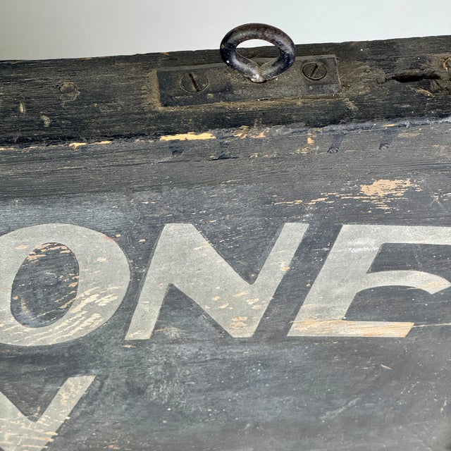American A Gorgeous Early Wood Double Sided Trade Sign Advertising "j.a. Stone Law Office" For Sale - Image 3 of 13