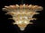 Palmette Ceiling Light with 163 Amber and Trasparent Glasses, 1980s For Sale - Image 4 of 18