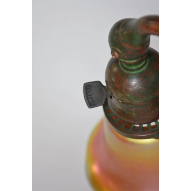 Tiffany Studios Bronze and Favrile Table Lamp For Sale In Los Angeles - Image 6 of 11