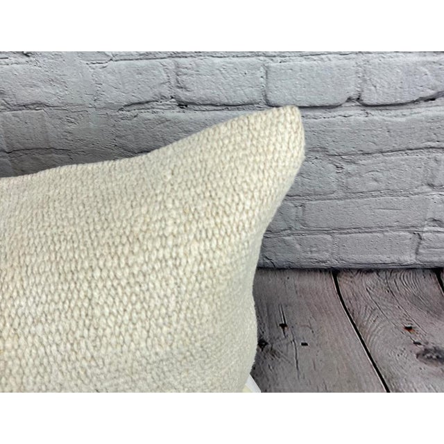 Turkish 16 x 24 Hemp Pillow Turkish Cushion Natural White Pillow Cushion Cover For Sale - Image 3 of 4