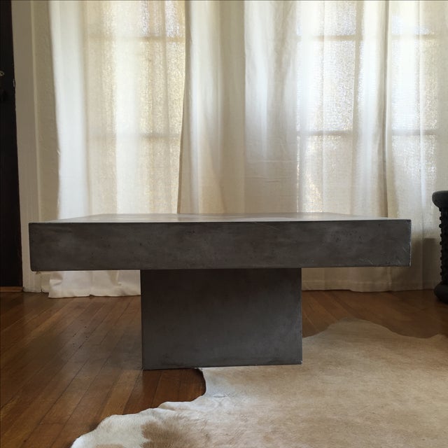 CB2 Element Concrete Square Coffee Table Chairish