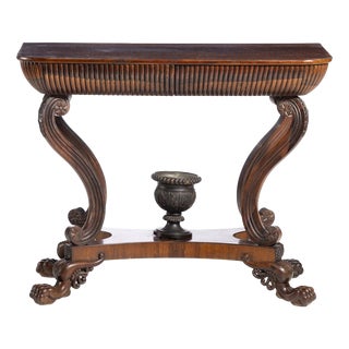 Coffee Table with Flower Stand in Fine Wood, 19th Century For Sale