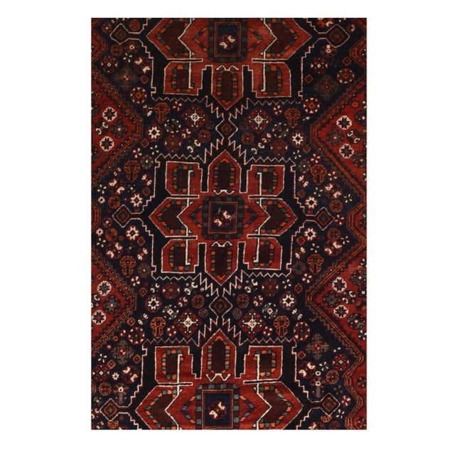 Traditional Antique Qashqai Rug 5'11'' x 8'9'' For Sale - Image 3 of 3