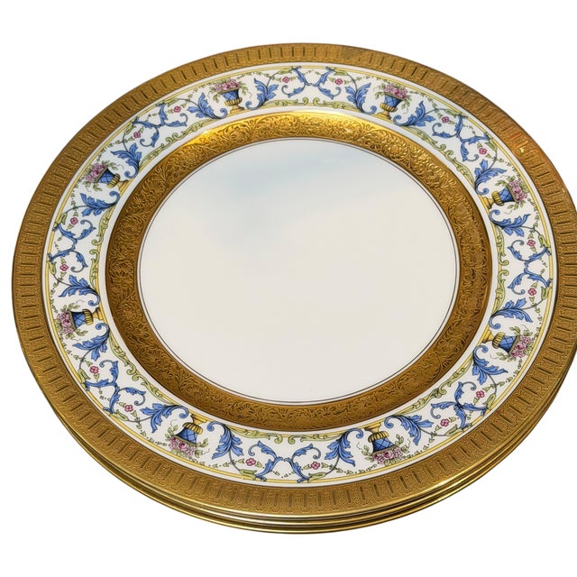 1920s Set of 15 Rosenthal Continental Gold Encrusted Porcelain Dinner Plates 5500i For Sale - Image 5 of 6