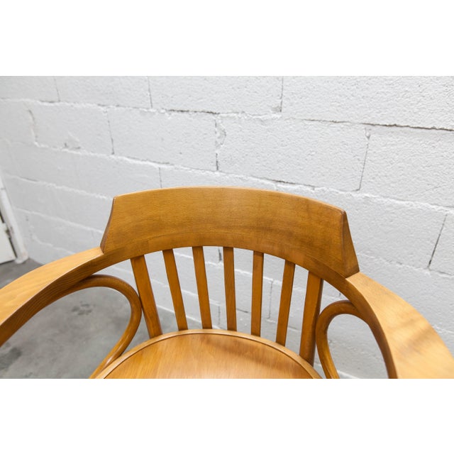 Scandinavian Swivel Office Chair in Bentwood from Thonet, 1960s For Sale - Image 13 of 18