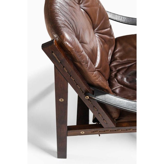 Leather Easy Chairs by Torbjørn Afdal for Bruksbo, 1962, Set of 2 For Sale - Image 10 of 11