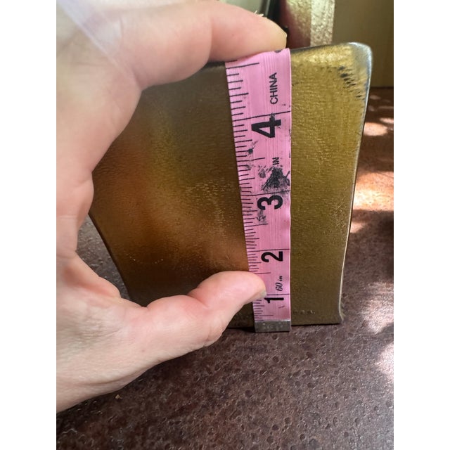 Vintage Leatherlines Books Brass Heavy Bookend Pair For Sale - Image 9 of 9