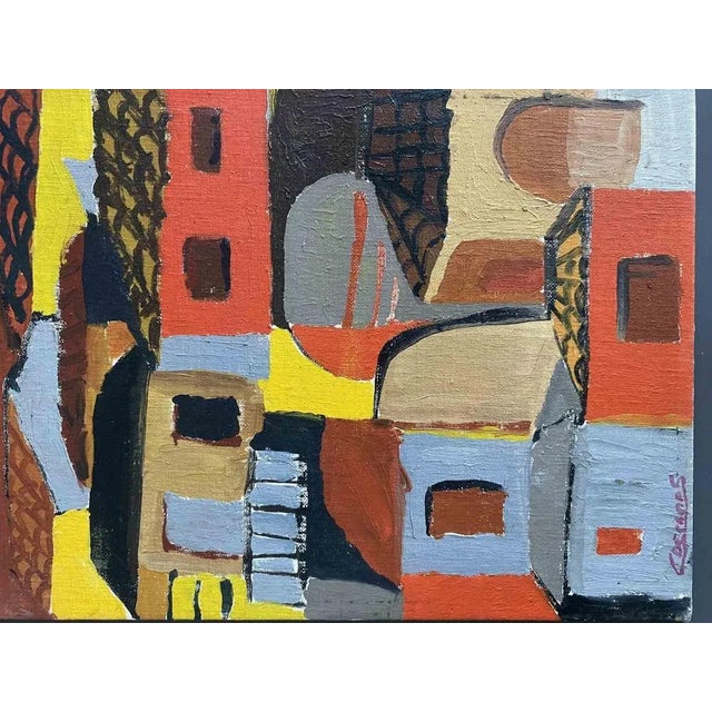 The Houses is a painting realized by Claude Decamps in the 1970s Oil painting on cardboard canvas. Hand-signed on the...