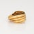 Modern 1980s Fluted Dome Ring Sz 6 Vintage 18k Yellow Gold Wide Band Estate Fine Jewelry For Sale - Image 3 of 7