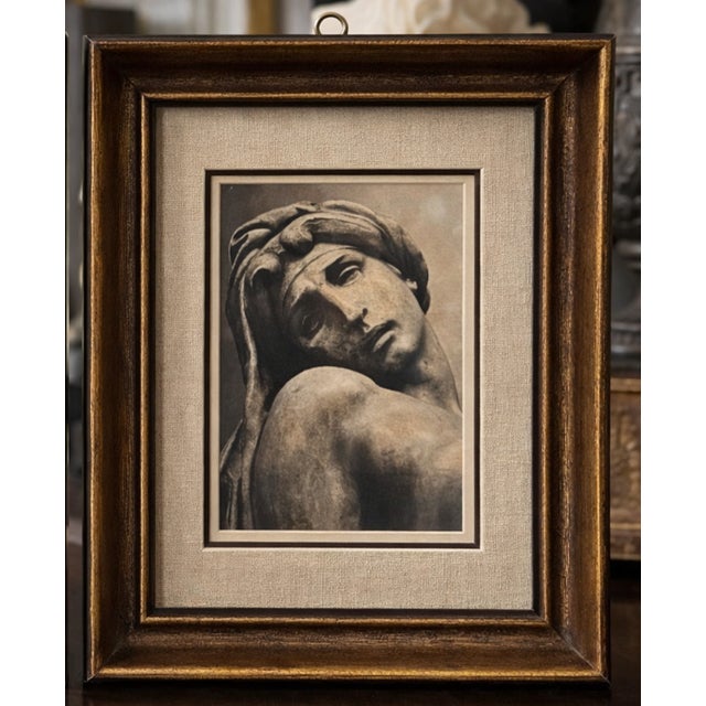 This elegant pair of framed classical sculpture studies captures the timeless beauty of Renaissance and neoclassical form,...