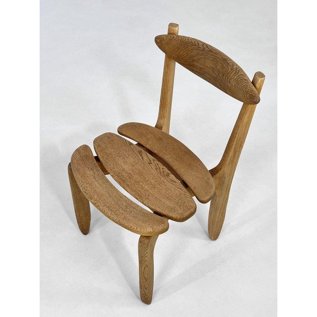 Thierry Dining Chairs in Oak by Guillerme et Chambron for Votre Maison, 1950s, Set of 6 For Sale - Image 10 of 11