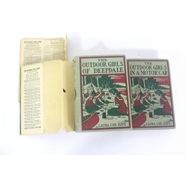 1913 the Outdoor Girls Set of 3 Antique Children’s Books For Sale - Image 4 of 8